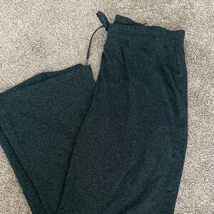 Heather Green FlowKnit Wide Leg Pants